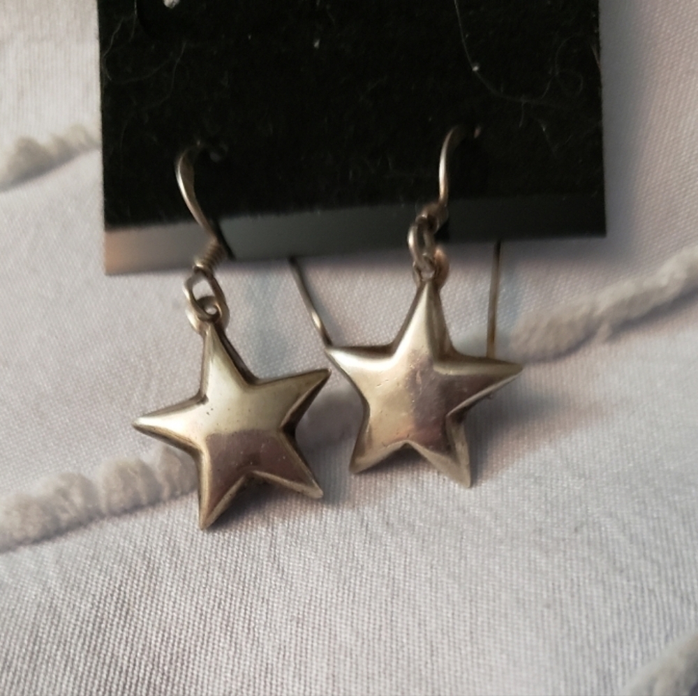 Silver Star Earrings